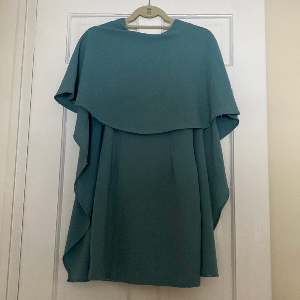 Lulu’s Backless Cape Dress
